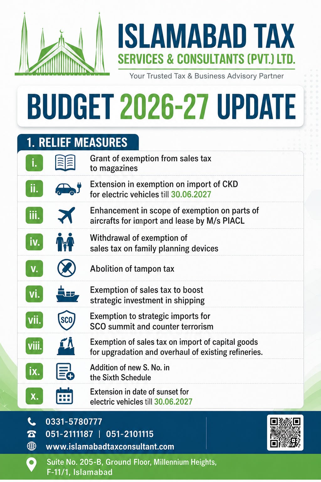 Budget 2026-27 Relief Measures